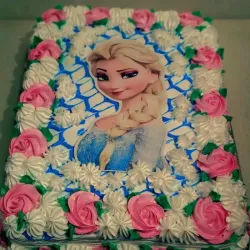 Cake de una bandeja con la temática de Frozen