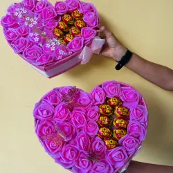 Corazón con bombones de foami