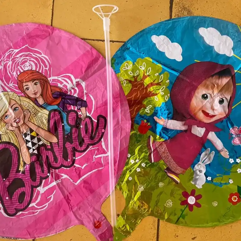 Globo con portaglobo para niña