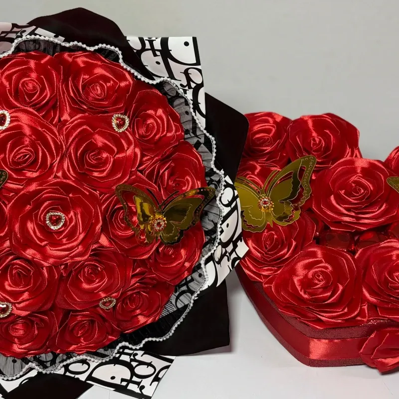 Juego de ramo rojo Dior