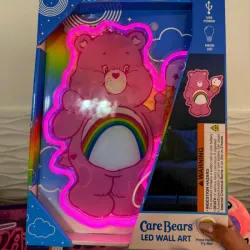 Decoración LED con Osito del Cariño en rosado