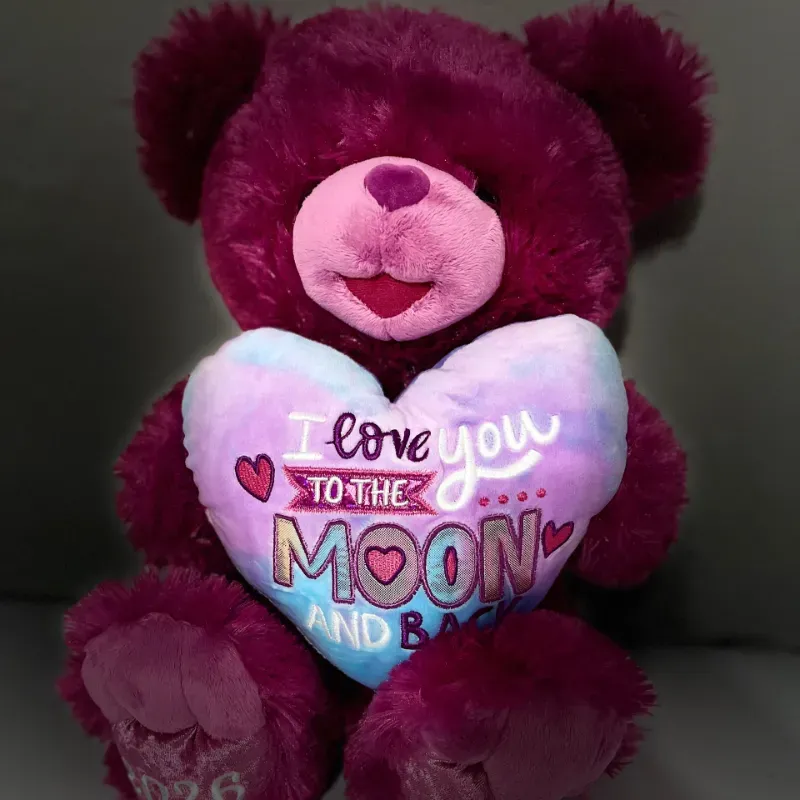 Oso rosado fucsia con 💖