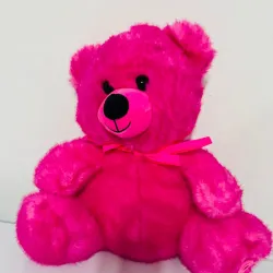 Oso rosado fucsia con 🎀