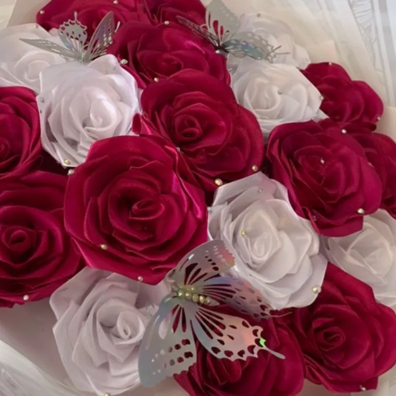 Ramo buchón rosado y blanco 