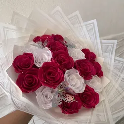 Ramo buchón rosado y blanco 