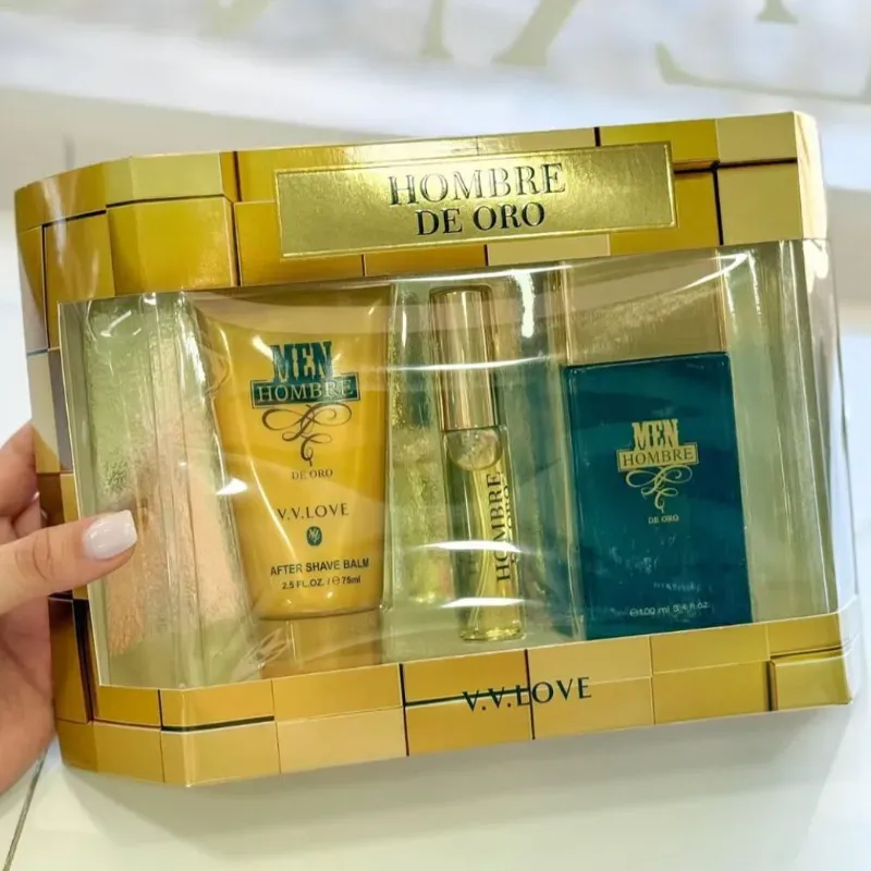 Set de perfumería y crema Hombre de Oro