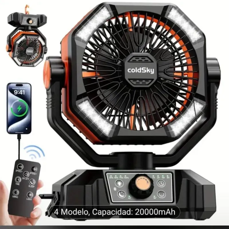 Ventilador recargable