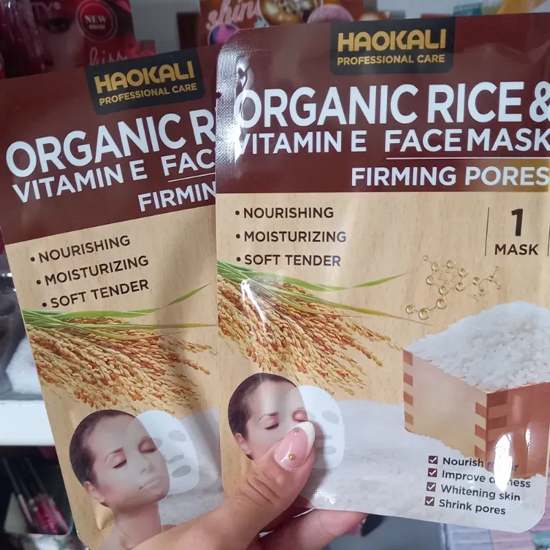 Aacarilla facial de Velo de Arroz orgánico y Vitamina E 