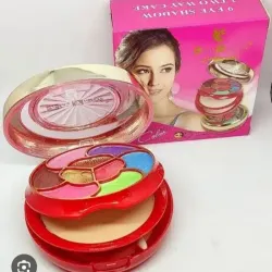 Base compacto doble con paleta de sombra 3 en 1