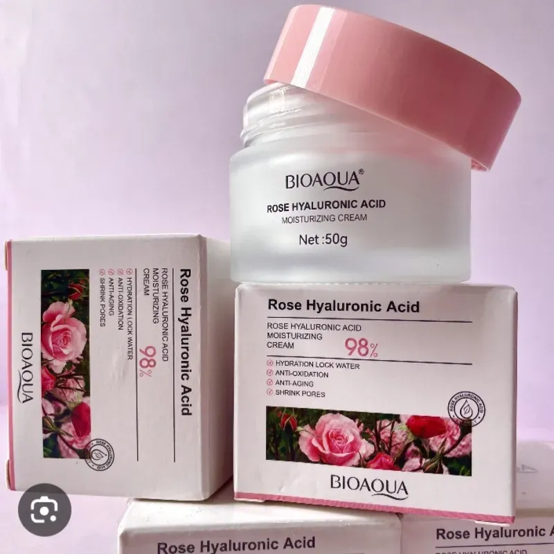 Crema Hidratante facial de Ácido Hialurónico y Rosas🌹 