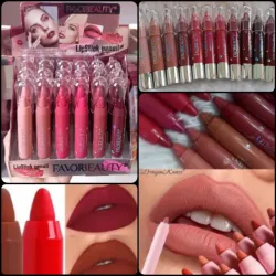 Creyon en barra con forma de lápiz labial  