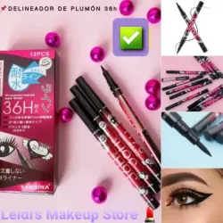 Delineador de plumón negro 