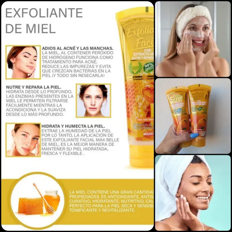 Exfoliante Facial de Miel y Almendras 
