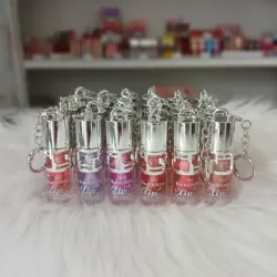 Lip gloss liso transparente con llavero