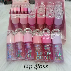 Lip gloss transparente con glitter