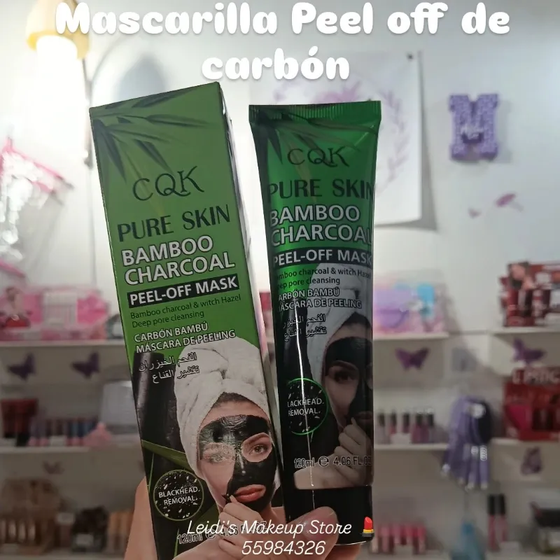 Mascarilla facial de carbón peel-off