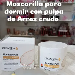 Mascarilla para dormir con pulpa de arroz cruda