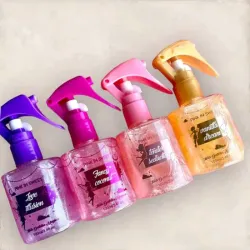 Perfume para el cabello con brillos