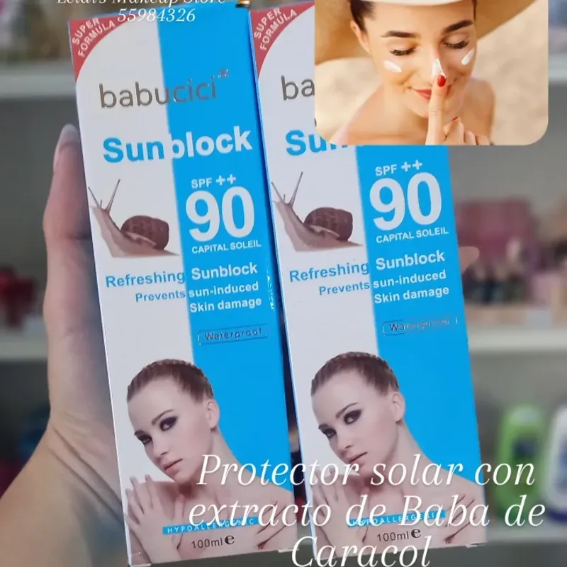 Protector solar con extracto de Baba de Caracol SPF 90🐌