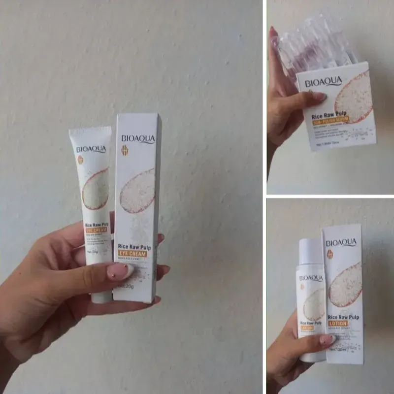 Set para el cuidado facial Bioaqua pulpa cruda de arroz