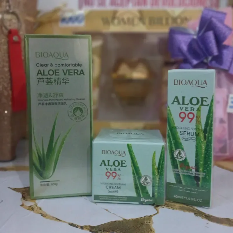Set para el cuidado facial con Aloe Vera