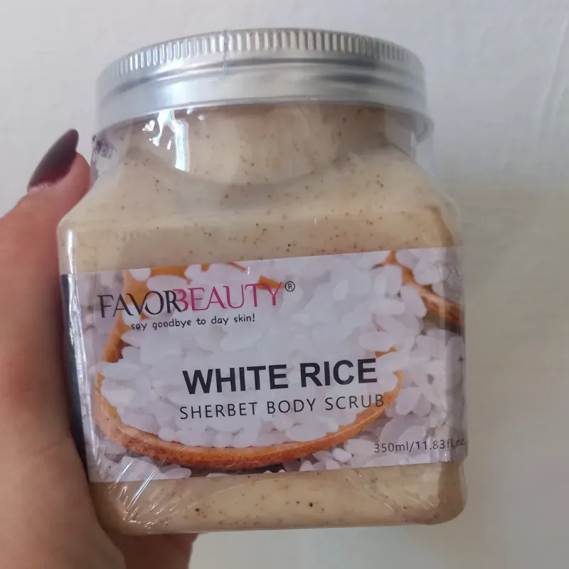 White rice sherbet body scrub Exfoliante de Arroz