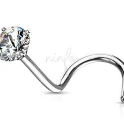 Nostril piercing formato diamante empotrado