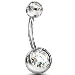 Piercing ombligo acero hipoalergénico ideal para perforaciónes