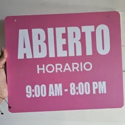 Cartel de PVC