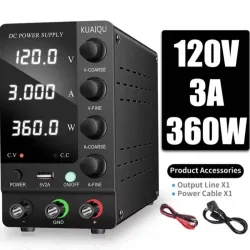 Fuente de Alimentación Regulable 120V 3A