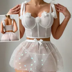 Lencería con medias