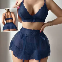 Lencería con medias