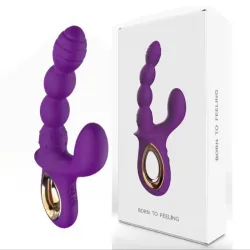 Vibrador anal con estimulación de clítoris