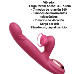 Vibrador con rotación y mov. telescópicos