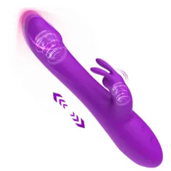 Vibrador de conejo con mov. telescópicos