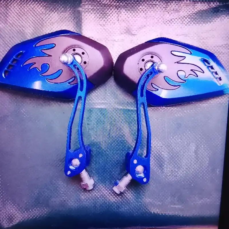 Retrovisor llama azul 