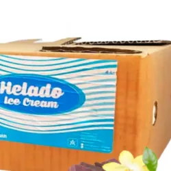 Caja de helado sabor mantecado 