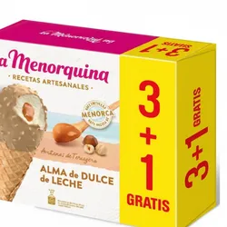 Cono de helado dulce de leche 