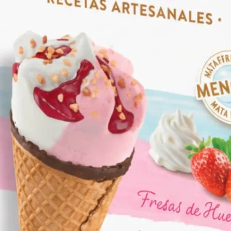 Cono de vainilla y fresa 