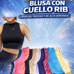 Blusas con cuello RIB