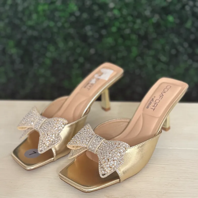 DORADOS CON LAZO tacones 