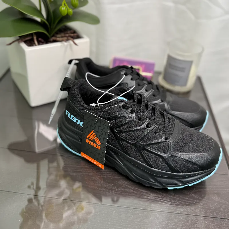 RBX zapatillas negras con detalles azules 