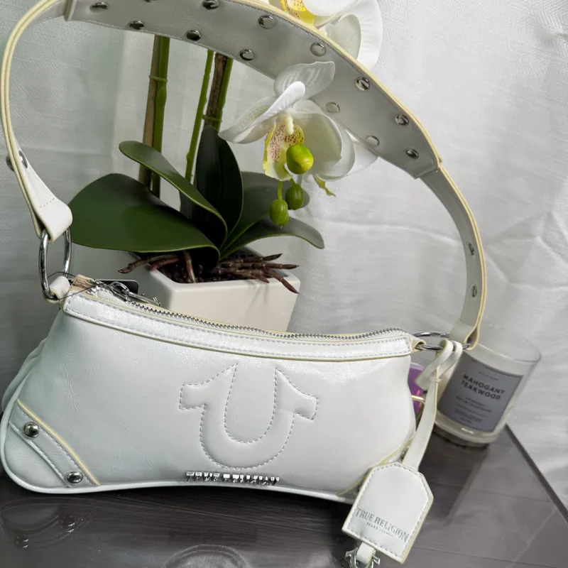 True Religión bolso de mano blanco 
