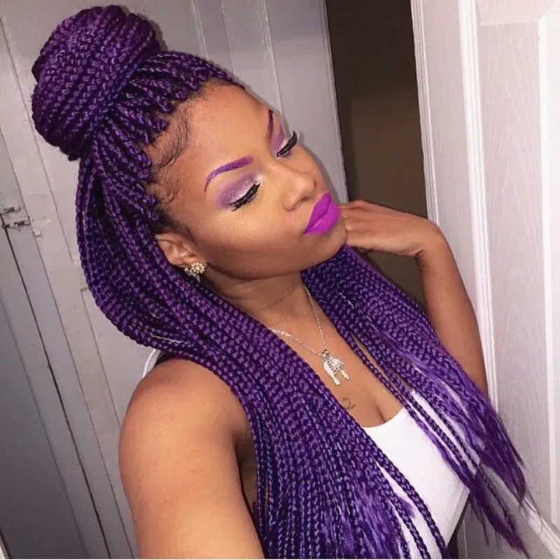 Cabello 💯 Kanekalon de 50 pulgadas # TT1B/PURPLE