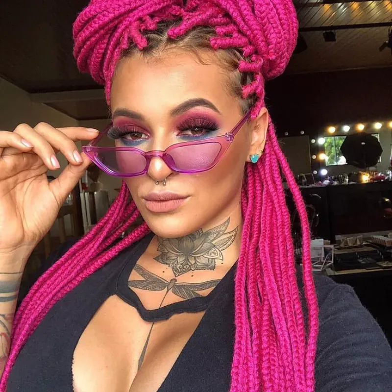 Cabello 💯 Kanekalon de 50 pulgadas # PLUM