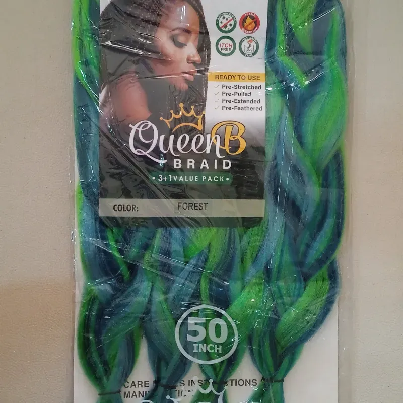 Cabello 💯 Kanekalon de 50 pulgadas 