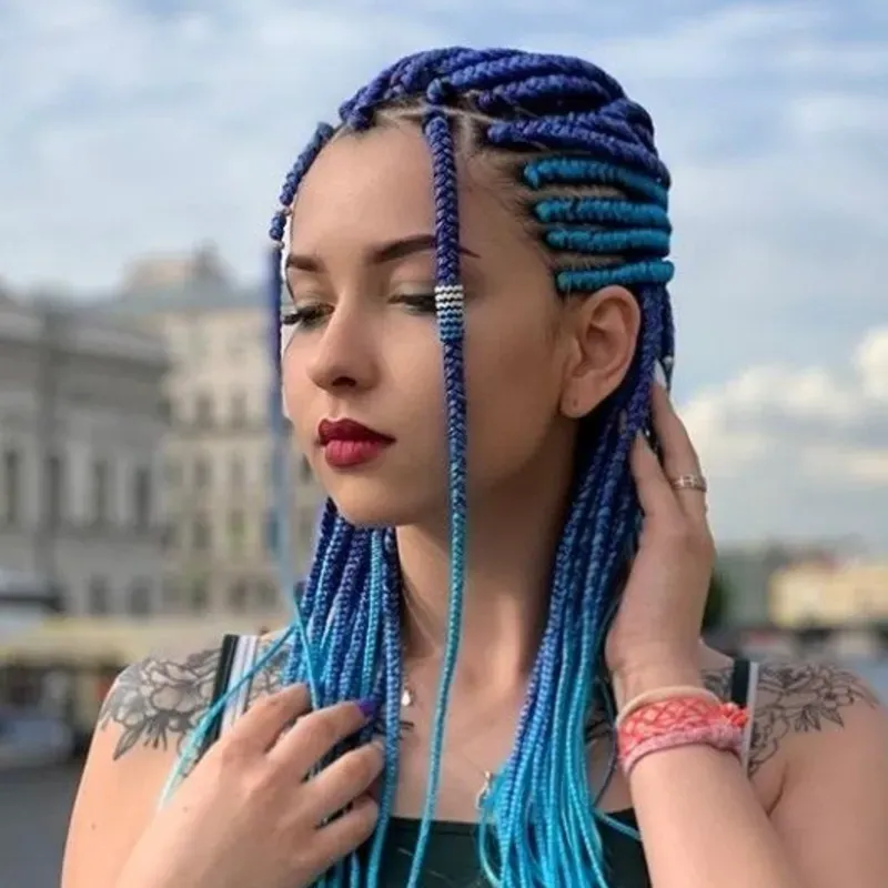 Cabello 💯 Kanekalon de 50 pulgadas # OCEAN