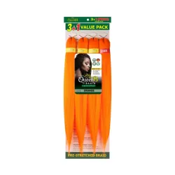 Cabello 💯 Kanekalon de 50 pulgadas # ORANGE