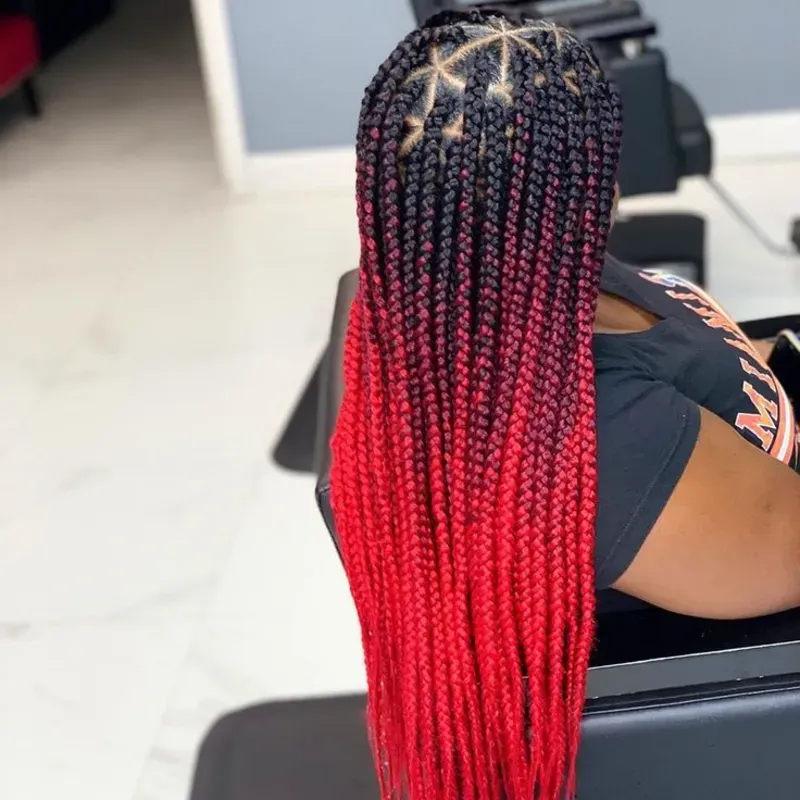 Cabello 💯 Kanekalon de 50 pulgadas # TT1B/RED