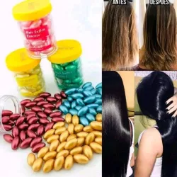 Cápsulas de vitaminas para el cabello 